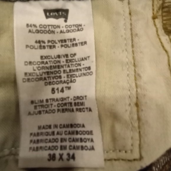 Levi's Men's 514 Slim Straight Leg Flap Back Pocket Red Tag Jeans - Picture 10 of 15